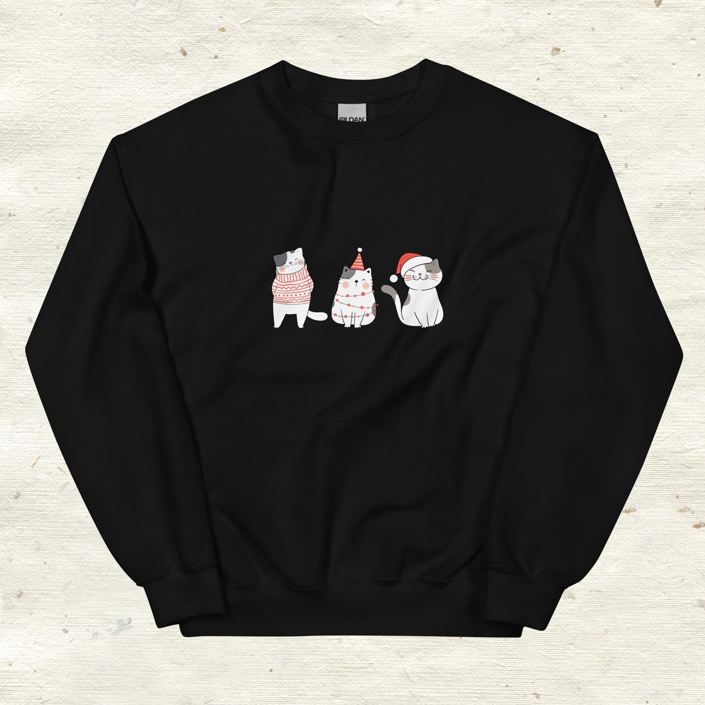 Unisex Sweatshirt Christmas Happy Cats