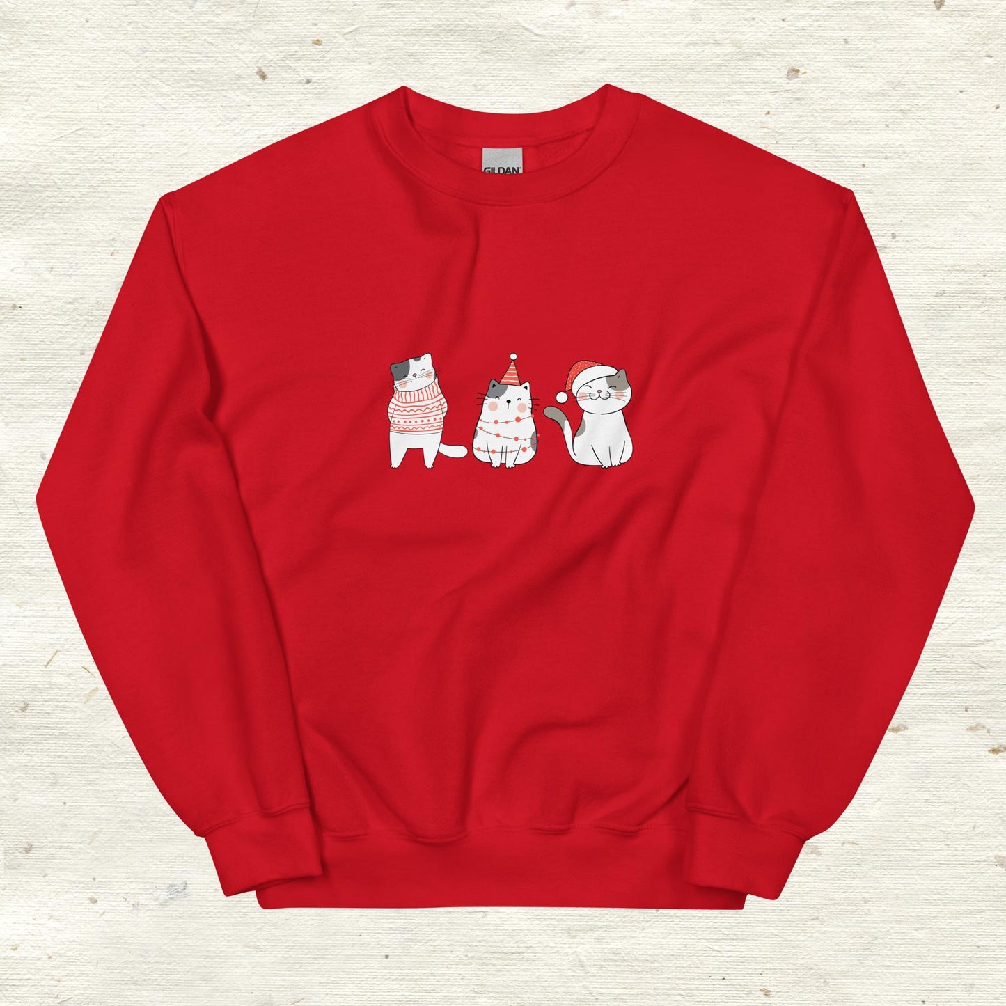 Unisex Sweatshirt Christmas Happy Cats